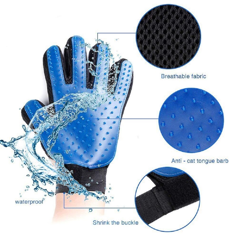 Guante para mascotas, guante para el cuidado del gato, guantes para Cepillar el pelo del gato, peine para perros para gatos, cepillo de masaje limpio para quitar el pelo
