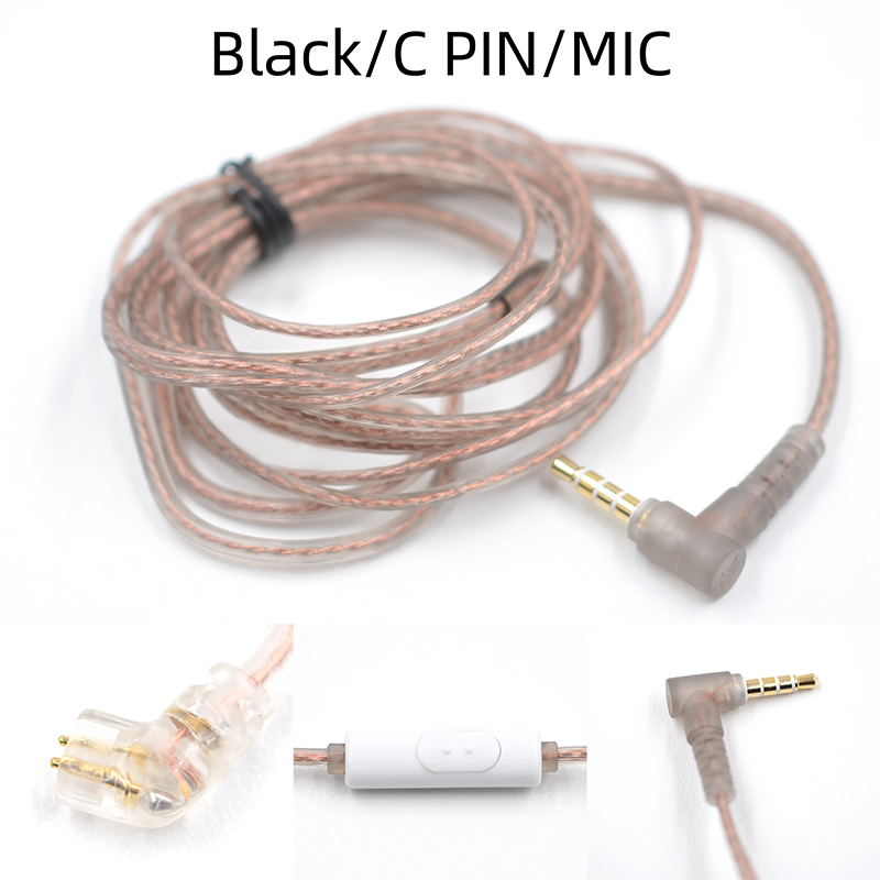 KZ Headphone Cord High-Purity Copper Cube Mixed Upgrade Cable Earphone Wire Original Replacement EDX Pro/ZS10 Pro X Headset Wire: green