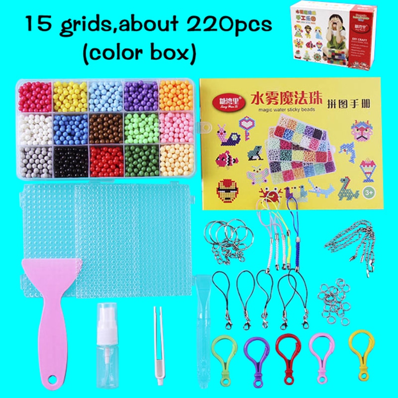 Puzzle Multicolor DIY Water Spray Magic beads Ring Refill Toys For Children Educational Kit Ball Game Beads Juguetes