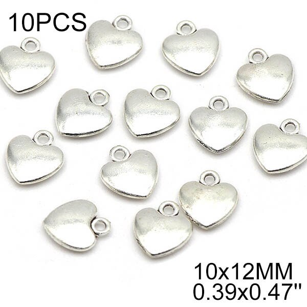 Sliver Brons Ronde Metalen Tags Handgemaakte Labels 14*14Mm Legering Naaien Labels Voor Ketting Armband Mode-sieraden Bevindingen 10Pcs: 6