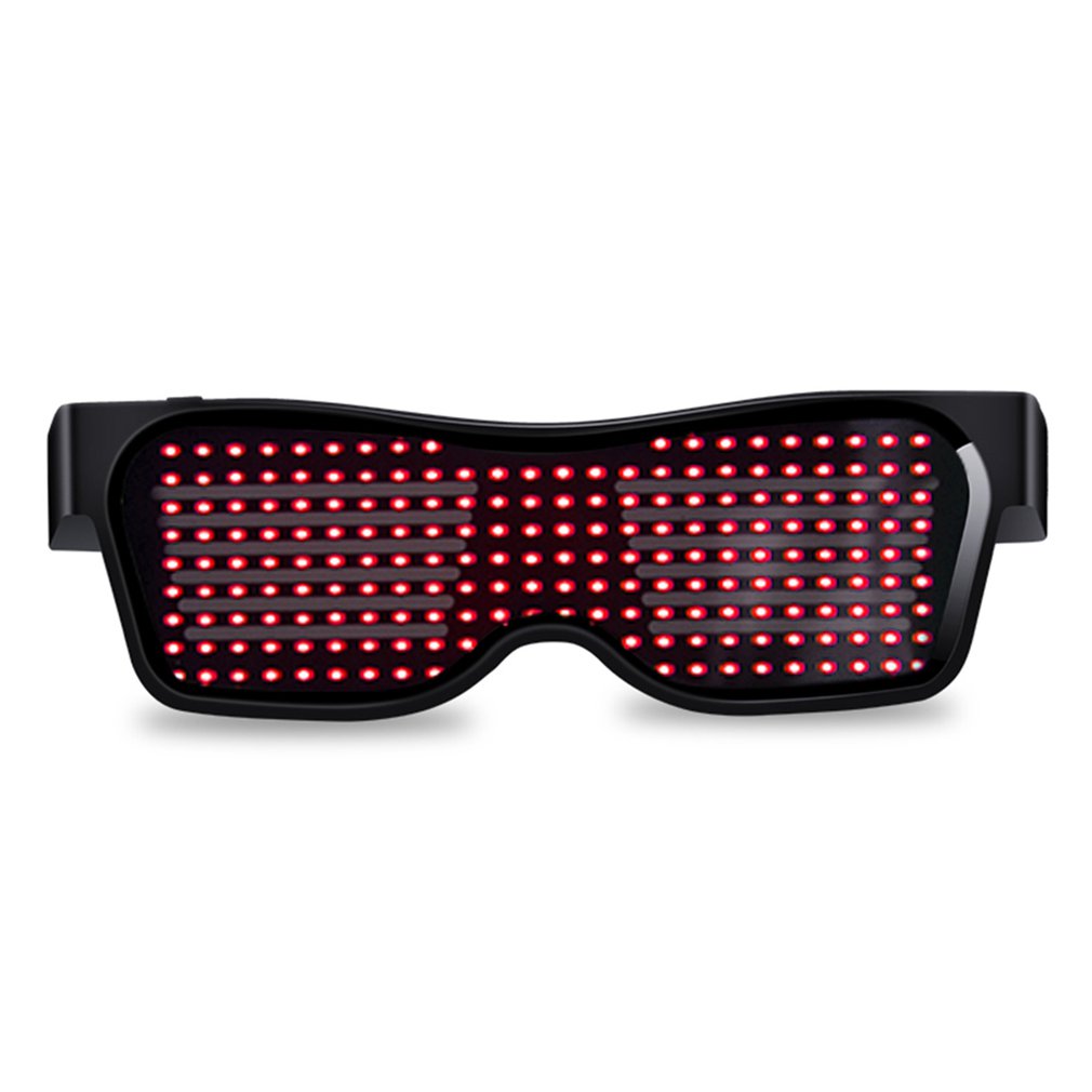 Magic Bluetooth Led Glasses DIY APP control BT Wireless Connection Illuminating Glasses Multilingual Quick Flash led USB Charge