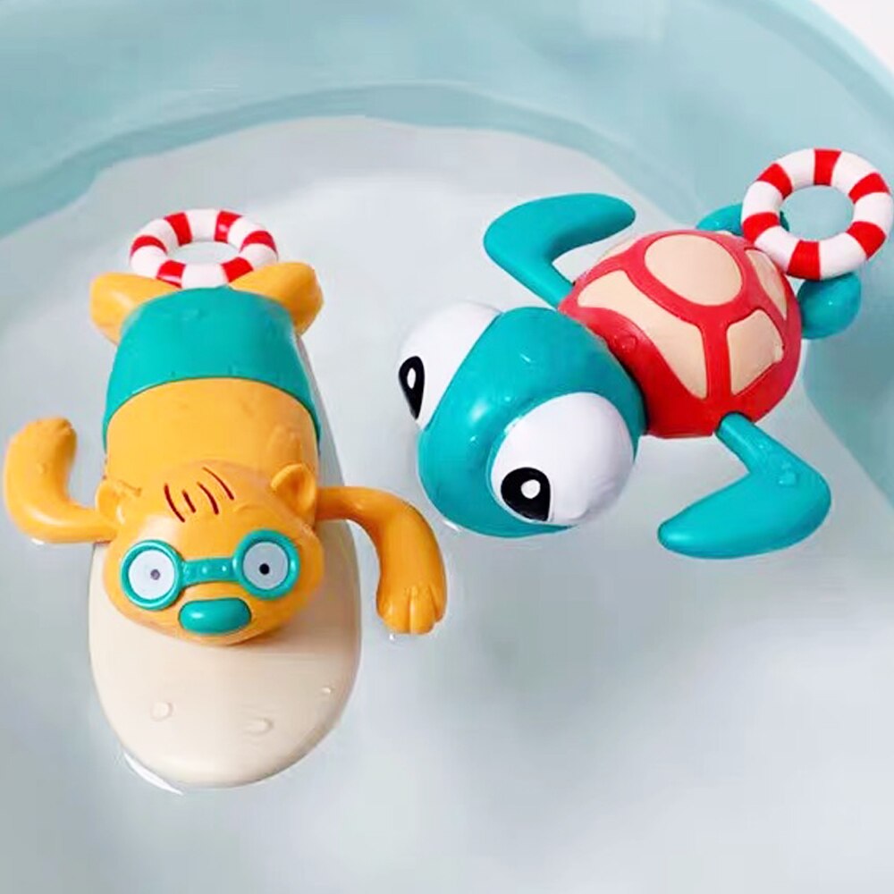 Swimming Turtles Floating bath toys beaver water shower Toys kids party swim pool 1- 2 pieces summer