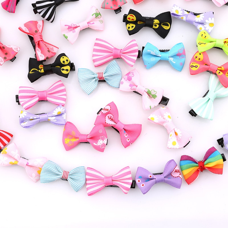 20/50 teile/paket Gemischt Farbe Bowknot Kinder Baby Kinder Haar Clip Bogen Pin Haarspange Haarnadel Ornament Zubehör Für Mädchen