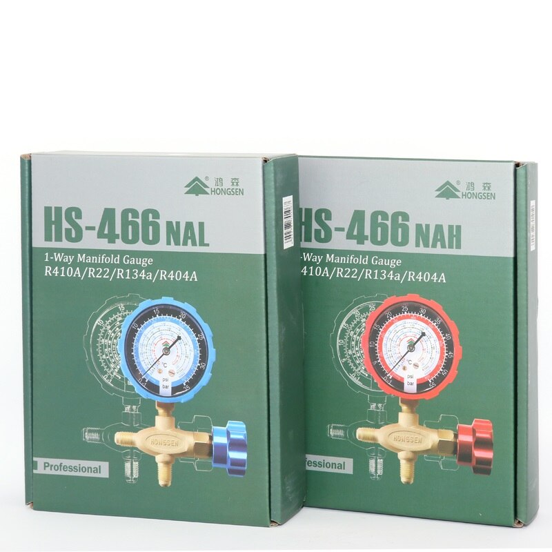 Zuiver koper koelmiddel manometer R134a/R410/R32/R22/R407C airconditioning en fluoride tafel Lage /hoge druk