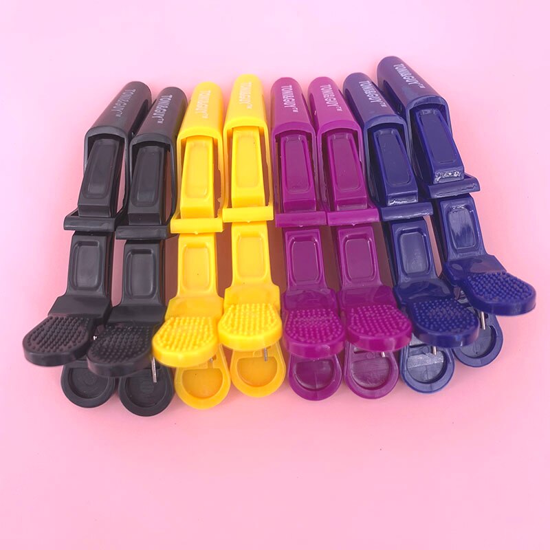 6 Stks/partij Plastic Haar Clip Kappers Klemmen Klauw Haar Sectie Clips Grip Snijden Barbers Voor Salon Hair Styling Accessoires
