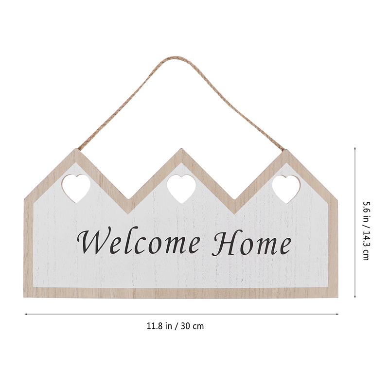 1Pc Welcome Home Durable Premium Door Hanging Sign Door Plaque for Shop Home