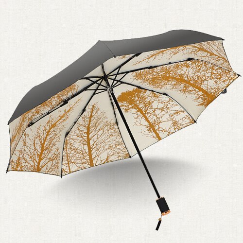 Automatische Sonnenschirm Uv Schutz Traditionellen Holz Griff Regenschirm Malerei Stoff Sonnenschirm Paraguas Frauen Regenschirm AB50UB: Style10
