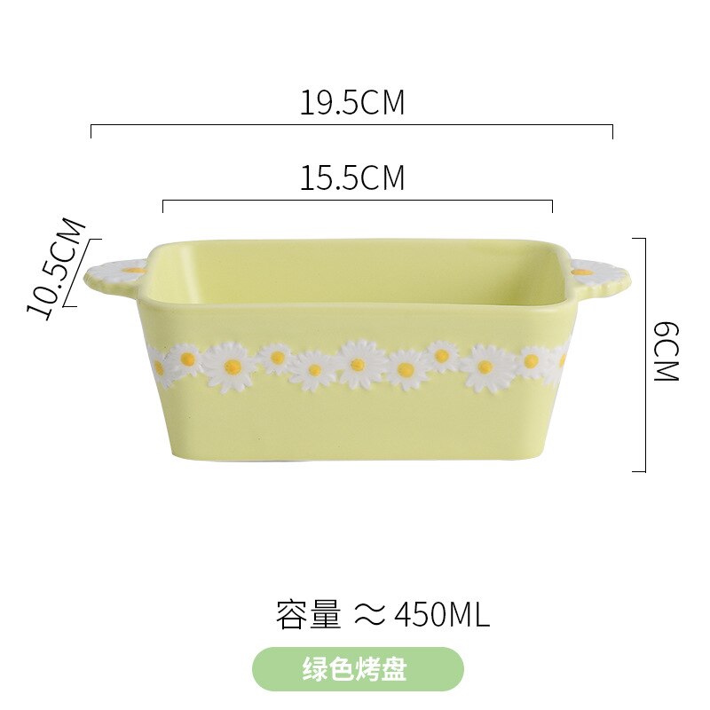 Ceramic Tableware Dishes And Plates Sets Small Daisy Underglaze Home Dinner Food Salad Bowl Western Cup Dessert Steak Tray Plate: E2 Bakeware