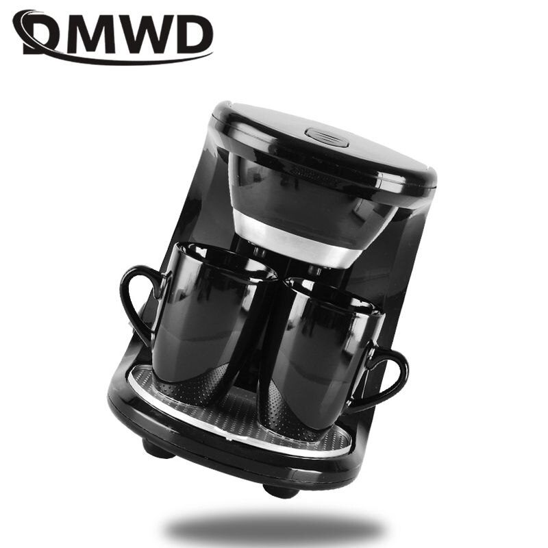 DMWD 2 Cups American Coffee Machine Household Drip Coffee Maker Automatic Espresso Coffee Machine Tea Brewer Filter brew EU US