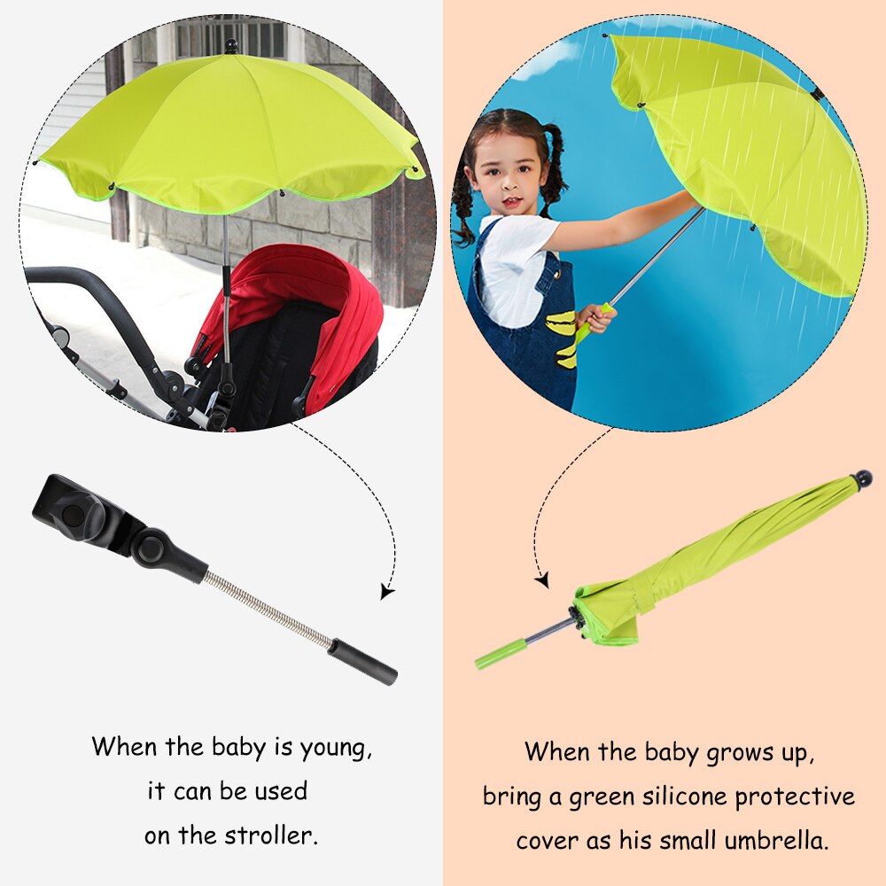Sombrilla Unisex para niños y bebés, sombrilla para cochecito, cochecito, sombrilla, cubierta para carrito de bebé, accesorios para lluvia