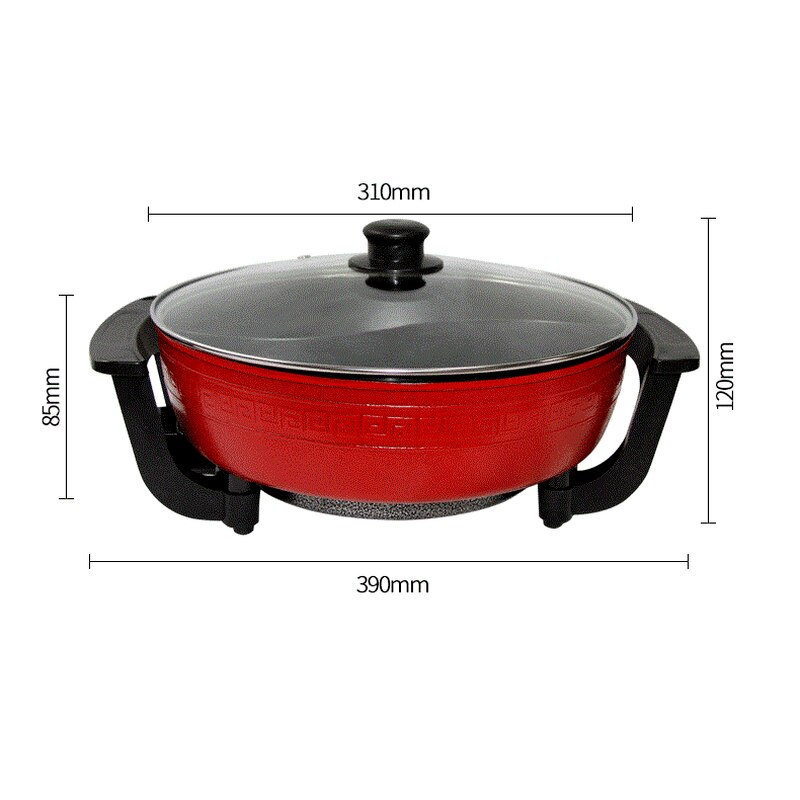 1300W 6L Elektrische Heiße Suppe Töpfe Edelstahl Nicht Stock Rauchfreien Heimat Küche CookwareTwin Unterteilt Shabu Topf Eintopf Elektrische