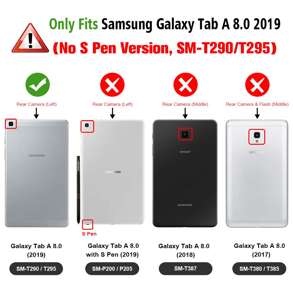 For Samsung Galaxy Tab A 8.0" inch tablet SM-T290 T295 T297 PU leather cover case PU Leather Protective Case funda
