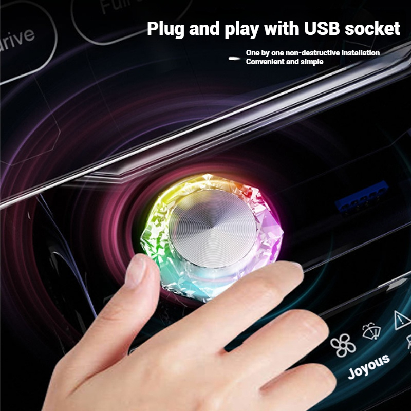 Luz LED USB para coche con flash gradual colorido, luz nocturna interior para coche, luz decorativa de ambiente