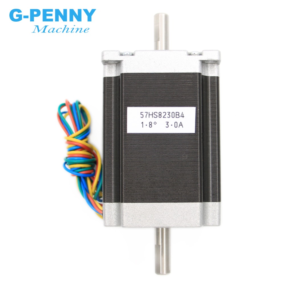 NEMA 23 Stepper motor double shaft 3A 2.2N.m 315Oz-in dual shaft D=8mm 57x82mm Nema23 stepping motor For CNC machine 3D printer