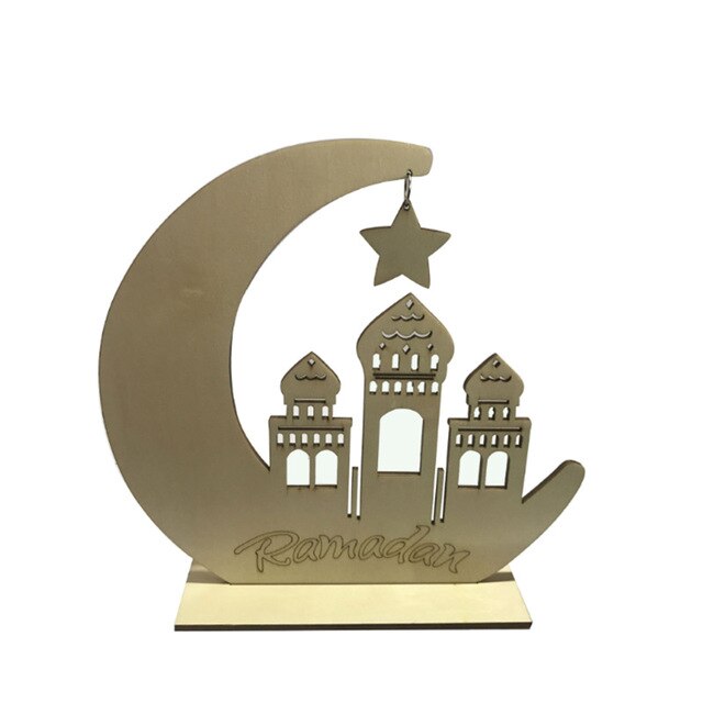 en bois Eid moubarak Ramadan décoration pour la nourriture Ramadan et Eid décor bricolage musulman Islam suspendus pendentifs Iftar déco: I
