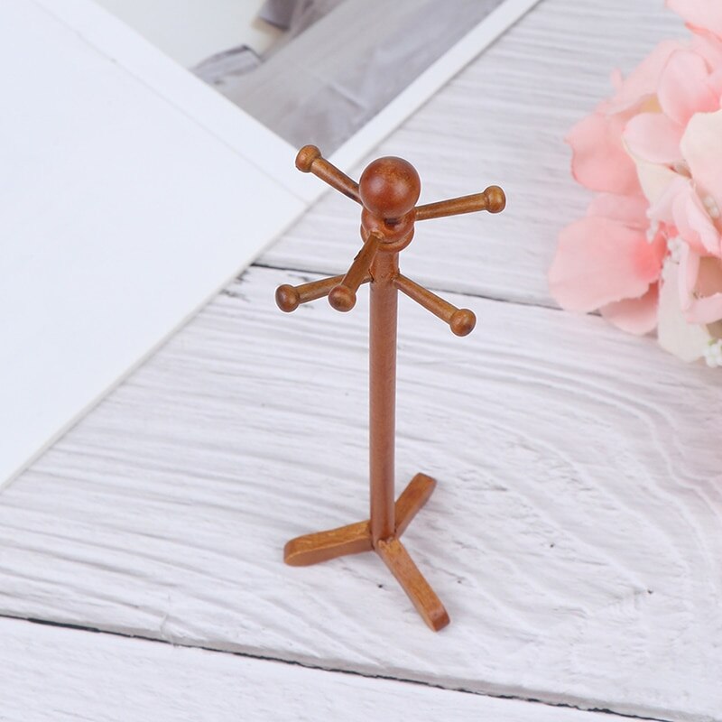 1/12 Houten Klassieke Poppenhuis Miniatuur Meubels Huis Decoratie Kleren Plank