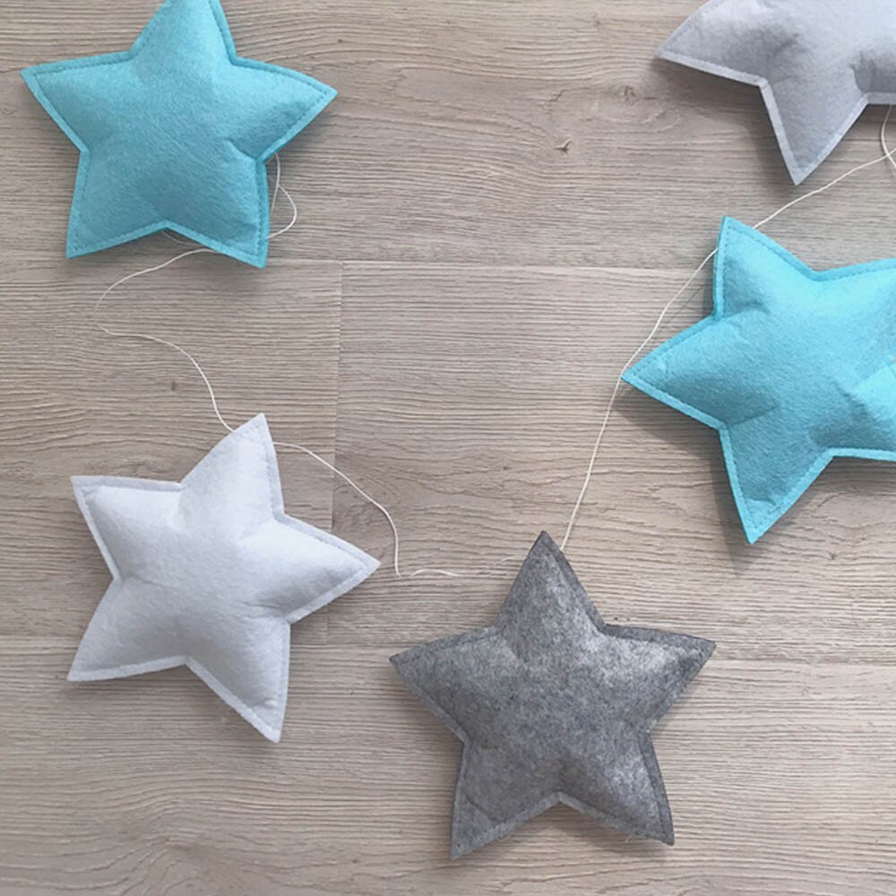 Babykamer Decor Star Bumper Nordic Ins Stijl Baby Wieg Muur Opknoping Decoratie Tent Fotografie Props Pasgeboren Baby Bumper: Stars-6