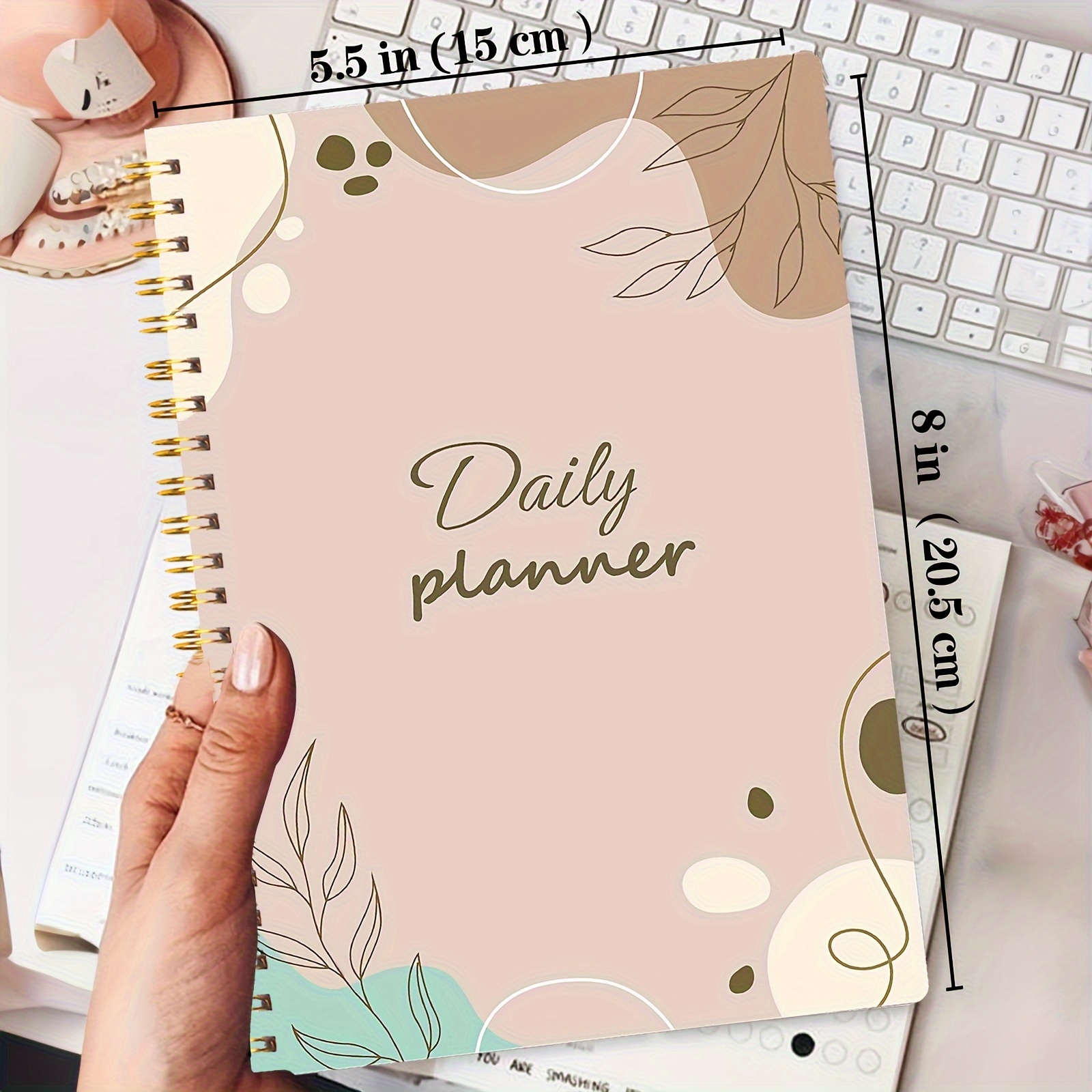 Daily Planner Notebook - Ongedateerde takenlijst Taak met prioriteiten, Mood Tracker, Notes, Geschikt voor kantoor, thuis en school
