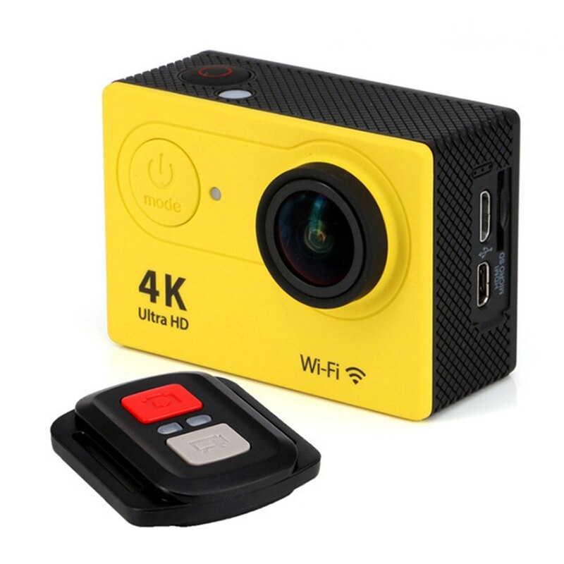 H9R Wifi Caméra 1080P Ultra 4K D'action Sport Étanche Voyage Caméscope Jaune