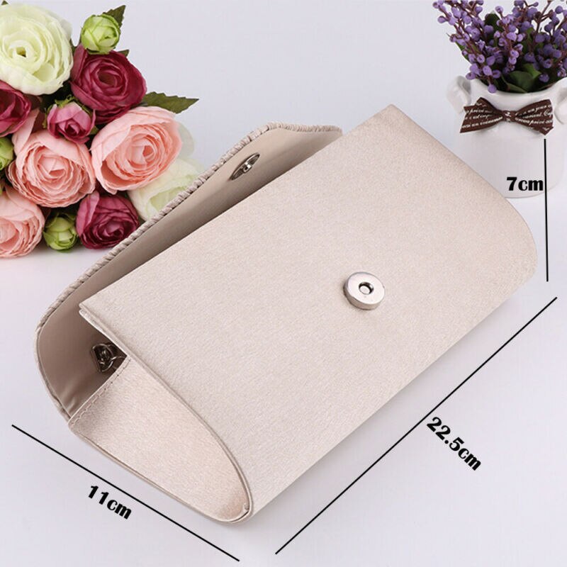 Pochette de soirée en Satin pour femmes, sac à main scintillant pour bal de mariage