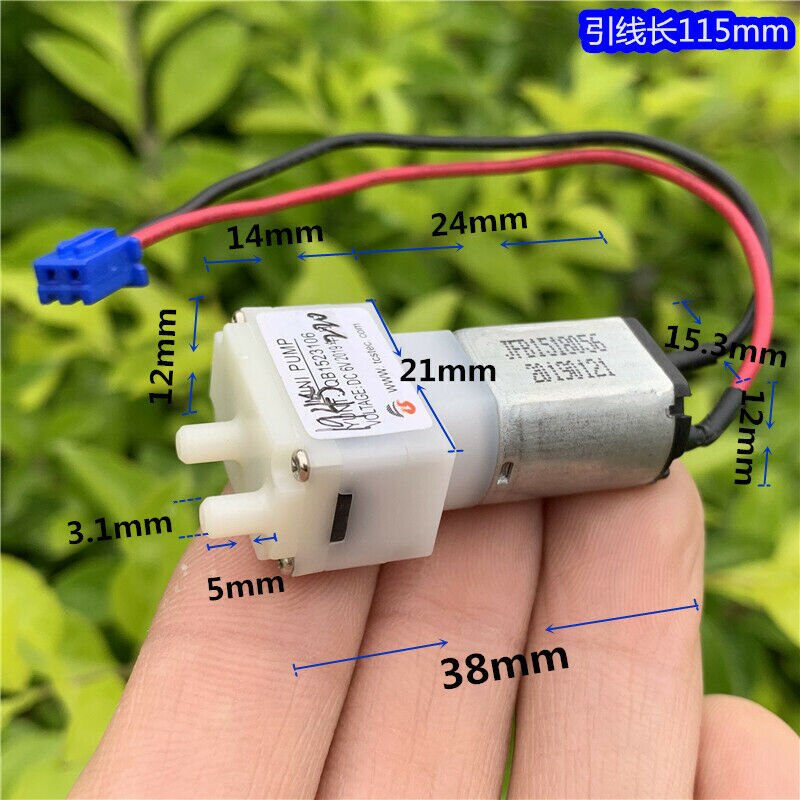 Small mini aquarium air pump, DC 5V 6V Micro 030 Air Pump, Oxygen Pump Diaphragm Pump 80Kpa