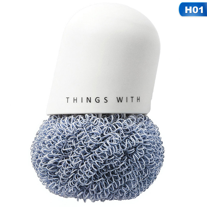 Køkken husholdning opvask vaskekande børste pande rengøring børste stål kugle rengøring kugle værktøj