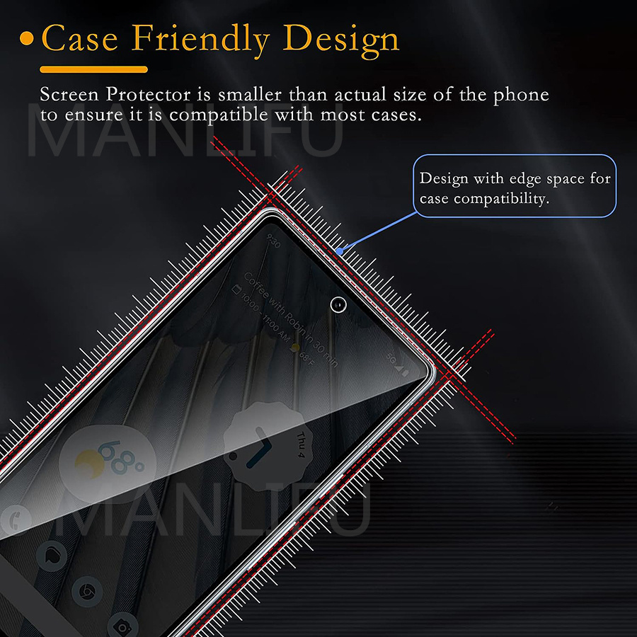 Privacy Screen Protector for Google Pixel 7a Anti Spy Full Screen Tempered Glass Film Case Friendly for Google Pixel 6 7 8 Pro