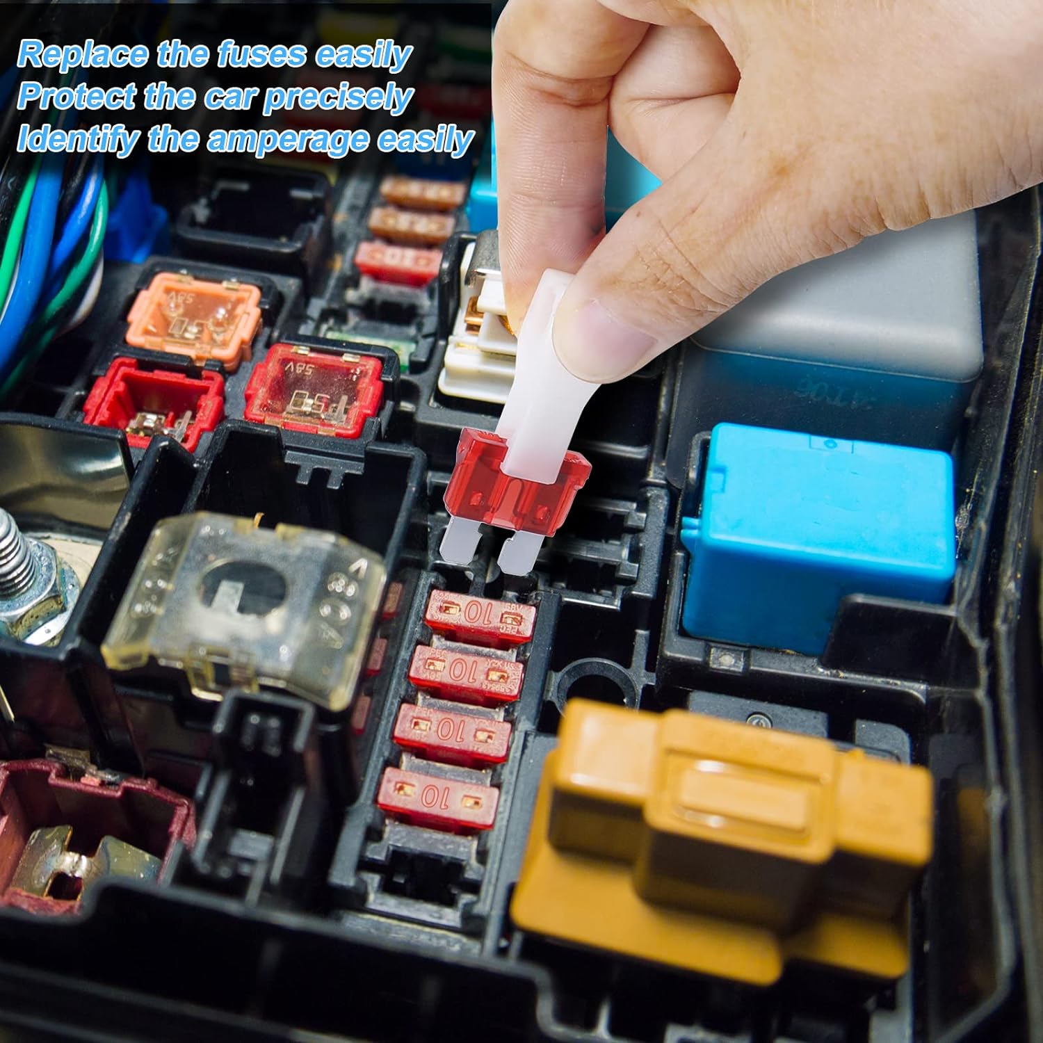 180-teiliges Sortierset für Autosicherungen, 60 Mini-Flachs-Autosicherungen + 60 Standardsicherungen für die Automobilindustrie + 60 Mikrosicherung + Sicherungsabzieher