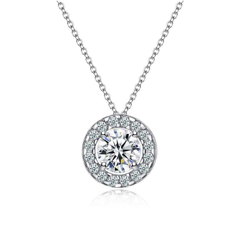 Colgante de Plata de Ley 925 con circonita cúbica para mujer, joyería de lujo, de Navidad, , Z4: X5552