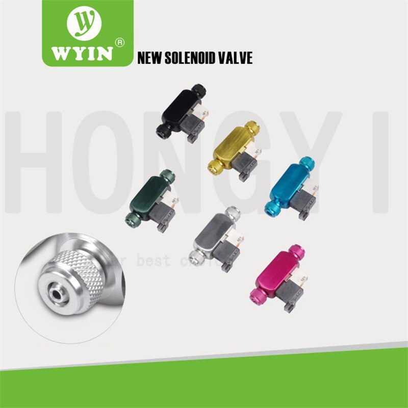WYIN 1 stück Aquarium neue magnetventil CO2 magnetische ventil elektromagnetische 110 v 220 v einzigen kopf doppel kopf 6 farben: Schwarz / 220V