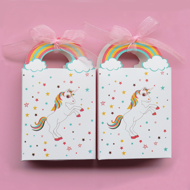 5pcs Office Organizer Unicorn Paper Box Multi-function Stationery Container Paper Bag Office School Supplies