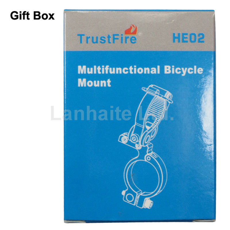 Trustfire  he02 aluminiumslegering cykelstyr lysophæng til lommelygter - blå