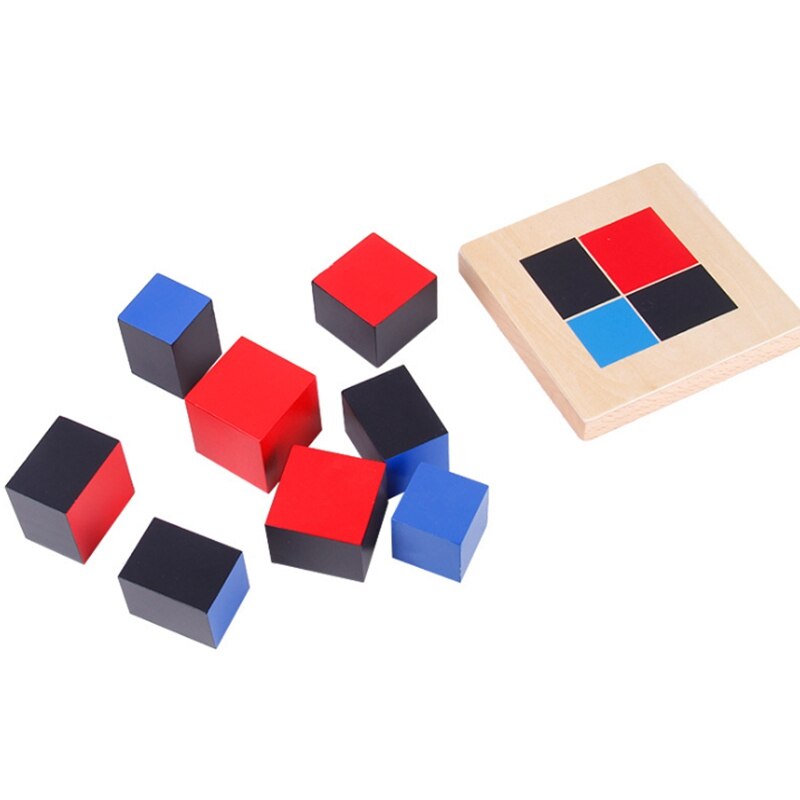 Apprendimento precoce Giocattoli Educativi di Legno Quadrato per I Più Piccoli in Età Prescolare