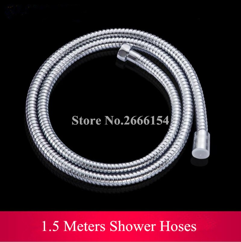 Accesorios de baño, manguera de ducha antigiro 1,5 m/2m/3m manguera de agua de baño de cabezal de ducha cromado a prueba de explosiones de acero inoxidable