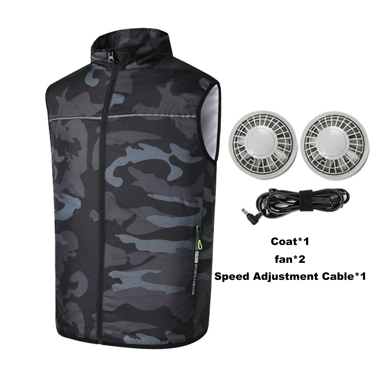 Fan Equipped Clothes UV Resistant Cooling Jacket Summer Air-conditioning Vest fan Electric Fan Cooling Vest Outdoor Fishing Vest