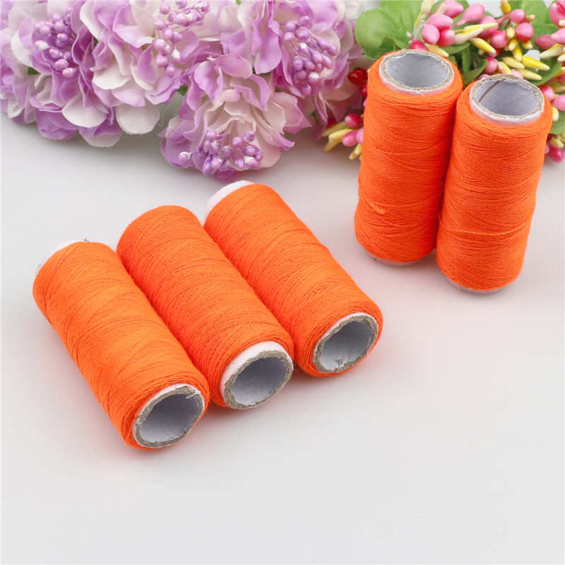 Orange-Juego de Herramientas para coser, kit de herramientas para coser, hilo de poliéster de 300m, 2 uds.
