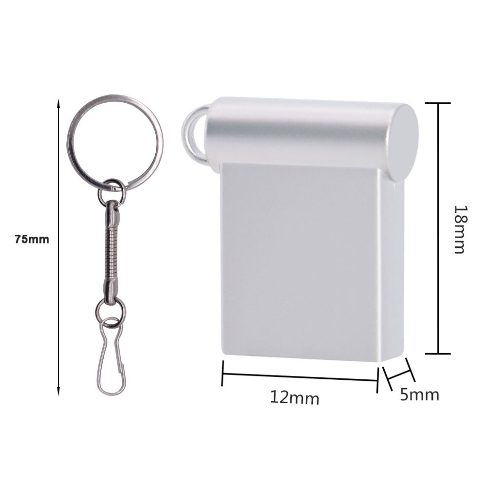 Pendrive 8GB 16GB Super Mini metalowa pamięć Usb Flash 2.0 Pendrives 32GB karta pamięci 64GB przenośna pamięć masowa U Disk prezenty: 8GB / Silver USB 2.0