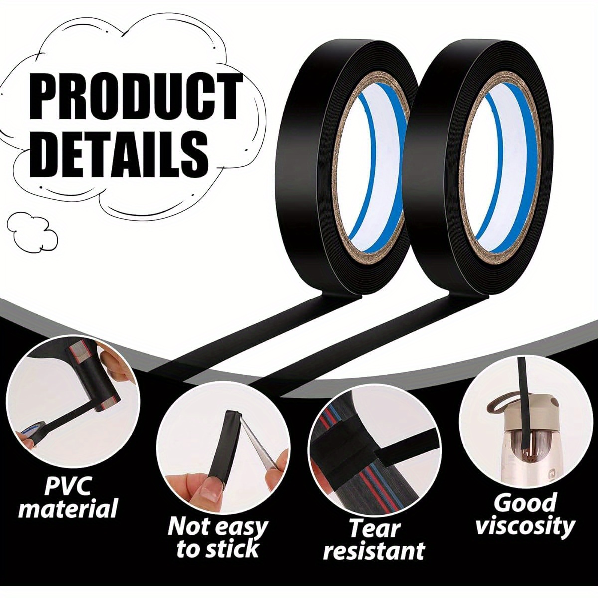 2 Rolki Taśmój Klejącej robić Rąk, Taśma robić Owijania Rączek Rakiety Tenisowej - Mieszanka Wykończeniowa, Antypoślizgowa, Wygodna robić Rakiety Tenisowej i Badmintonowej