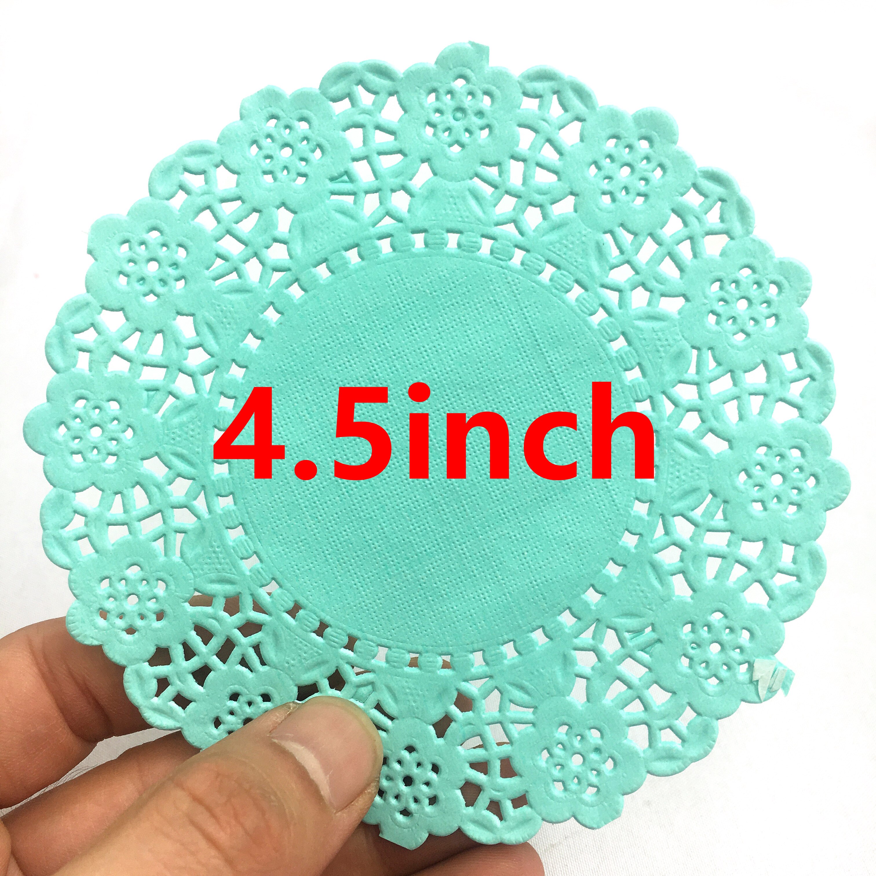50pcs 4.5inch Black Round Diameter 114mm Paper Lace Doilies for Cake Placemat Party Decoration