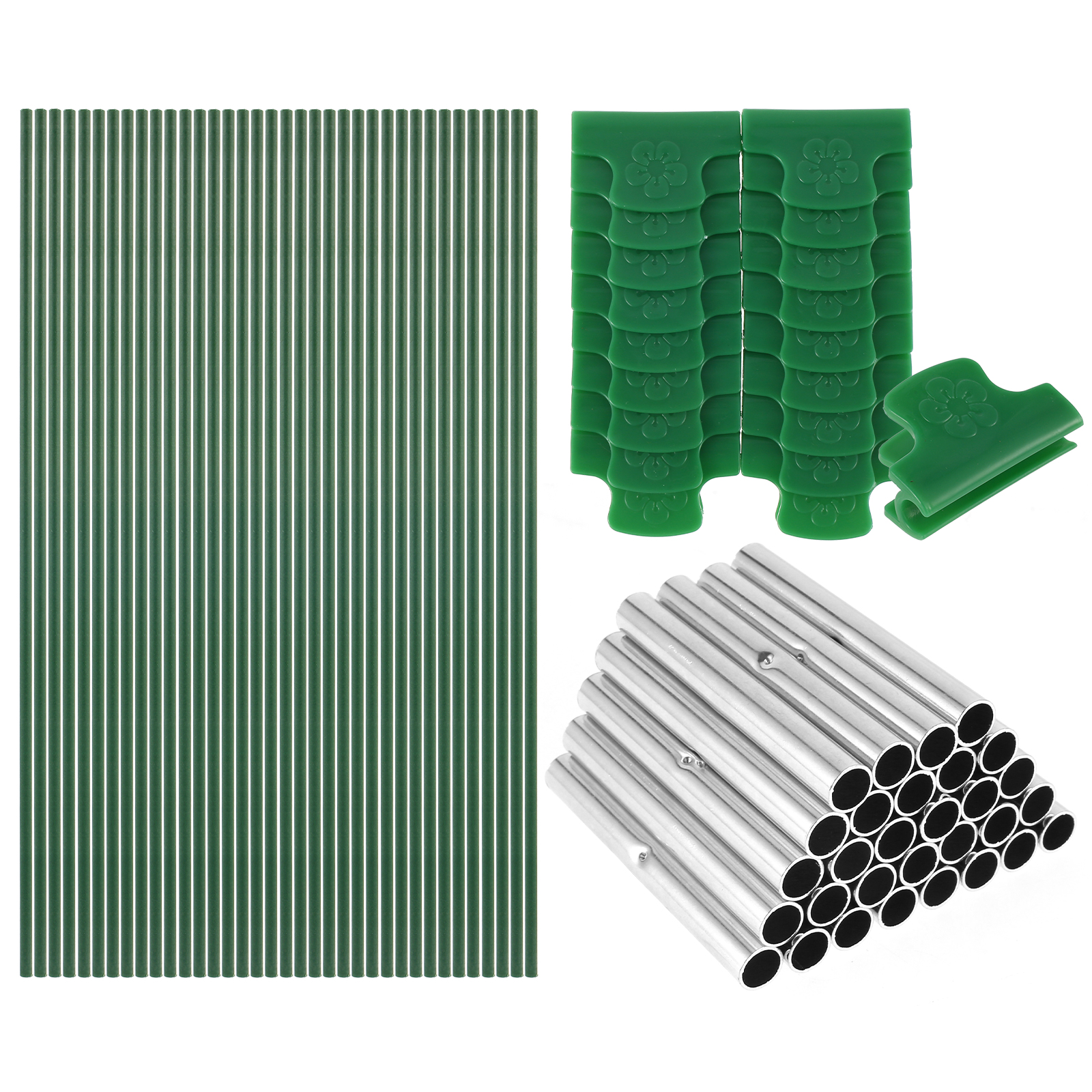 Greenhouse Hoops Set Gardening Folding Fiber Rod Set Greenhouse Seedling Arch Shed Bracket Garden Plant Hoop Grow Tunnel Support: Default Title