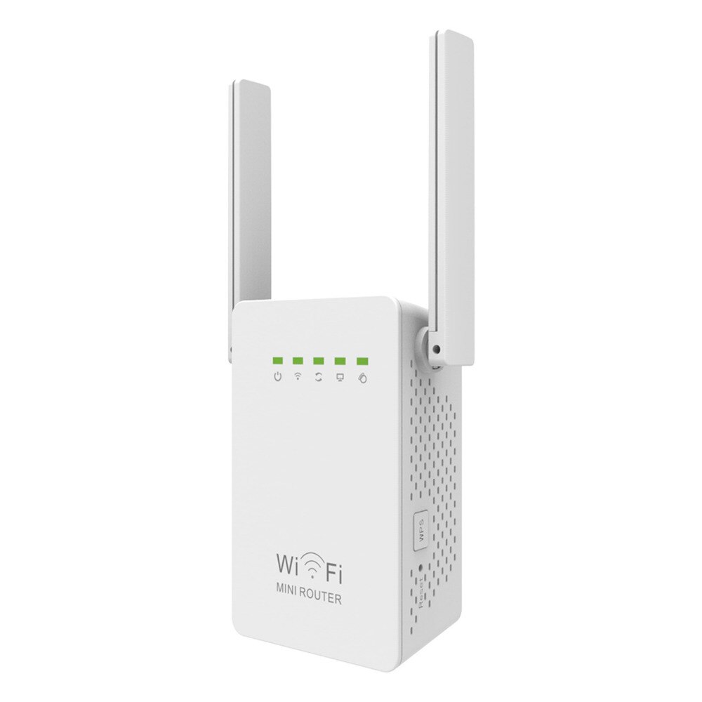 Répéteur WIFI sans fil 300M, double antenne, Booster de Signal, extension de la portée du réseau 802.11N, prise murale EU/US/UK/AU