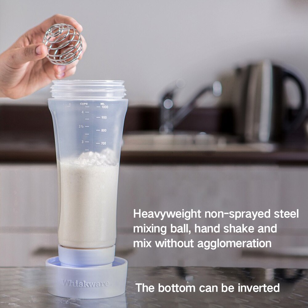 1000ml Batter Stirrer Bottle And Stir Ball Cupcake Waffle Pancake Batter Shaker Muffin Pancake Dispenser Baking Squeeze Bottle