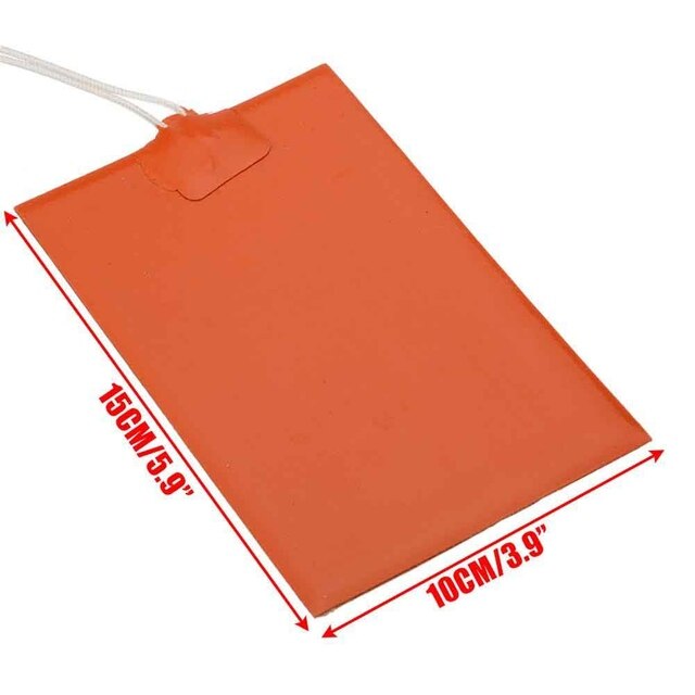 4PCS Oil Drum Heat Pad 12V 15W Silicone Rubber Heating Pad Flexible Heating Mat
