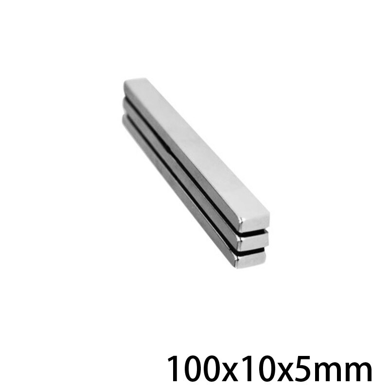 1 ~ 20 stk 100 x 10 x 5 mm kraftige blokmagneter 100 mmx 10mm n35 super neodymmagnet 100 x 10 x 5mm permanente ndfeb magneter 100*10*5 mm