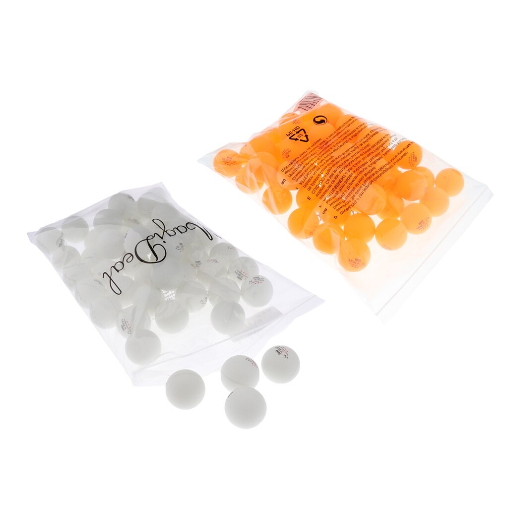 100 Stck 40mm Prämie 3 Sterne Tischtennis Bälle Klingeln Pong Ball Weiß Orange Praxis Ausbildung Ball Kunststoff Tischtennis Ball