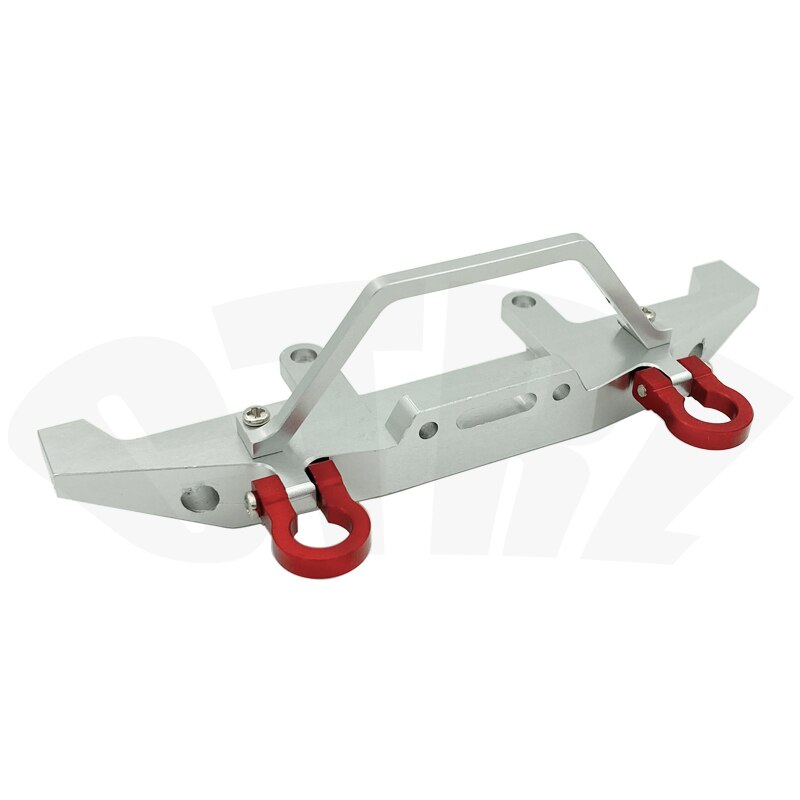 Metalen Voorbumper, geschikt Voor Wpl C14 C24 C24-1 1/16 Mn D90 D91 MN96 MN99 MN99s 1/12 Afstandsbediening Auto Upgrade Onderdelen: WPL Silver
