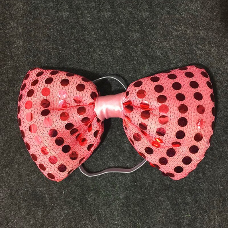 Męskie Bowtie migające oświetlenie LED Up cekiny krawat klub Bar Xmas Party kobiety krawat krawaty ślubne świecący prezent 2022 dekoracje świąteczne: A-11