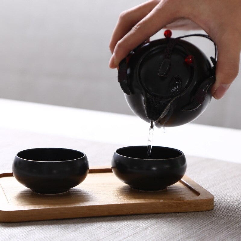 Przenośny pingwin, jeden garnek, cztery kubki podróżny zestaw robić herbaty, czajniczek, filiżanka robić herbaty, czajniczek, filiżanka robić herbaty