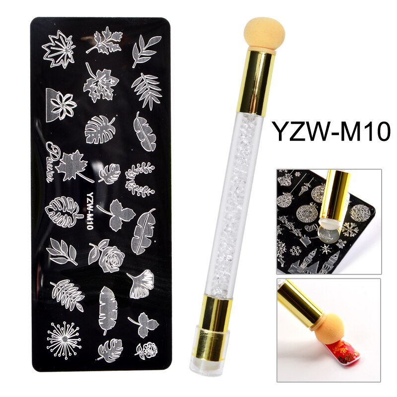 1 einstellen Nagel Stanzen Platten Schmetterling Schneeflocke Spitze Stempel Vorlage für Druck Schablone Werkzeuge: YZW-M10