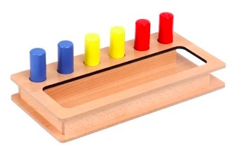 Montessori scatola di permanente per oggetti in legno con vassoio e palla gioco di abbinamento famiglia per bambini giocattoli educativi fai-da-te aiuto didattico: 16